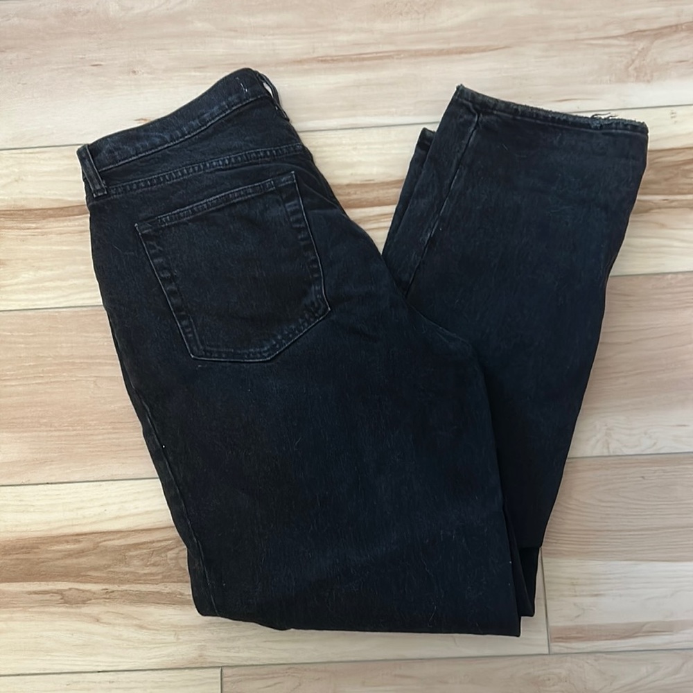 Abercrombie & Fitch women’s 14 R 90’s straight leg ultra high rise black Jeans